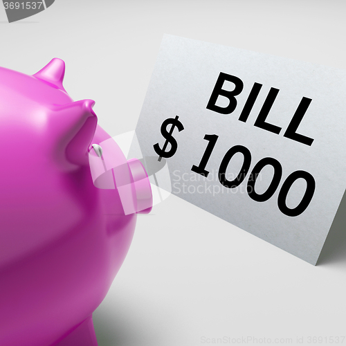 Image of Bills Dollars Shows Invoices Payable And Accounting