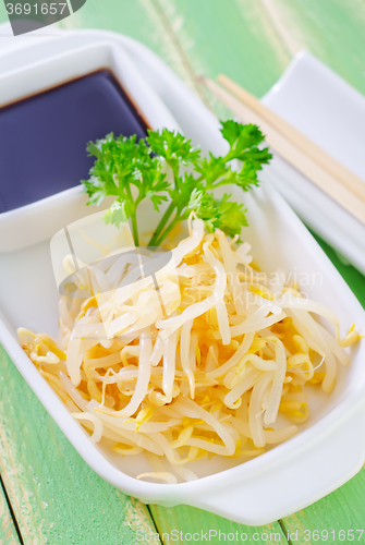 Image of sprouts and soy sauce