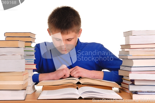 Image of Teenager Reading Books