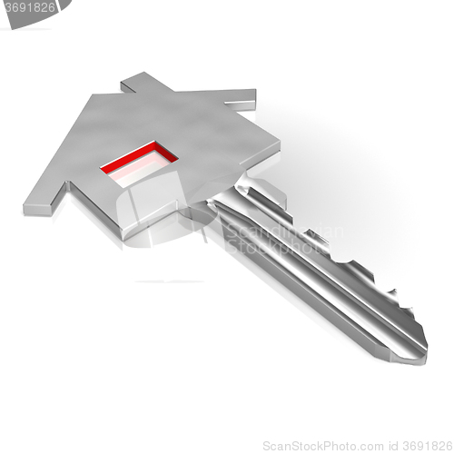 Image of Key With House Showing Home Security