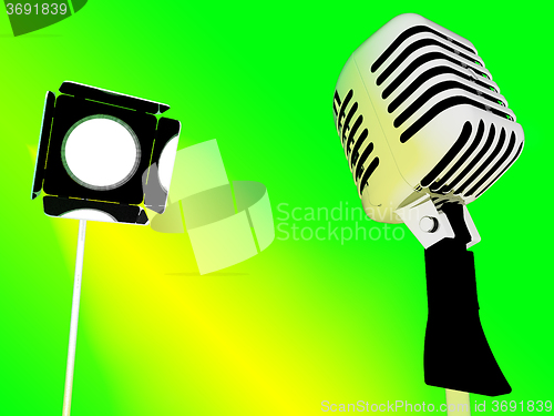 Image of Light And Microphone Shows Concert Entertainment Or Talent