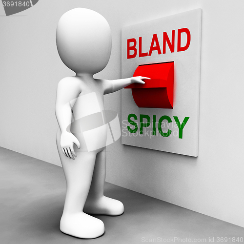 Image of Bland Spicy Switch Shows Plain Hot Cooking Flavours