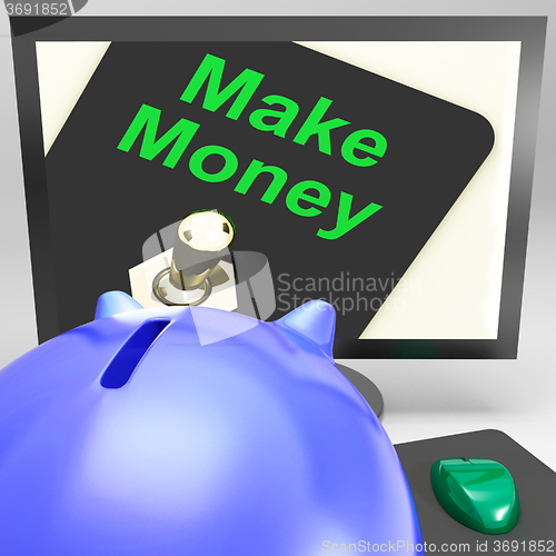 Image of Make Money On Monitor Shows Investment Guide