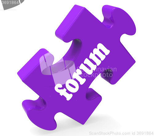 Image of Forum Puzzle Shows Online Conversations Community Discussion And