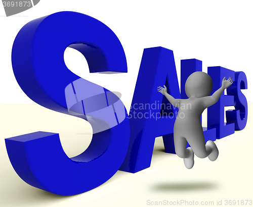 Image of Sales Word Represents Business Selling Or Commerce