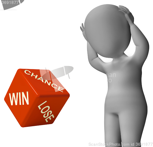 Image of Chance Win Lose Dice Shows Good Luck