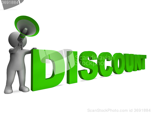 Image of Discount Character Shows Sale Offer And Discounts