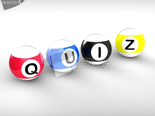 Image of Quiz Word Showing Test Or Quizzing