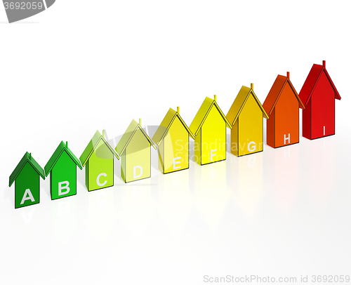 Image of Energy Efficiency Rating Houses Show Eco Buildings