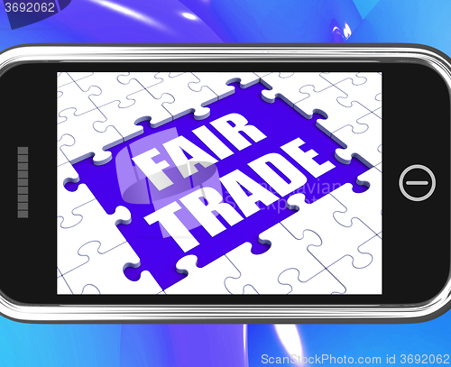 Image of Fair Trade Tablet Means Shop Or Buy Fairtrade Products