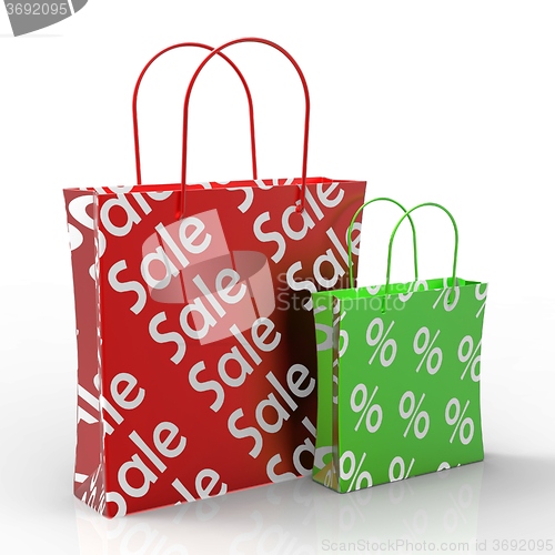 Image of Sale Shopping Bags Showing Reductions
