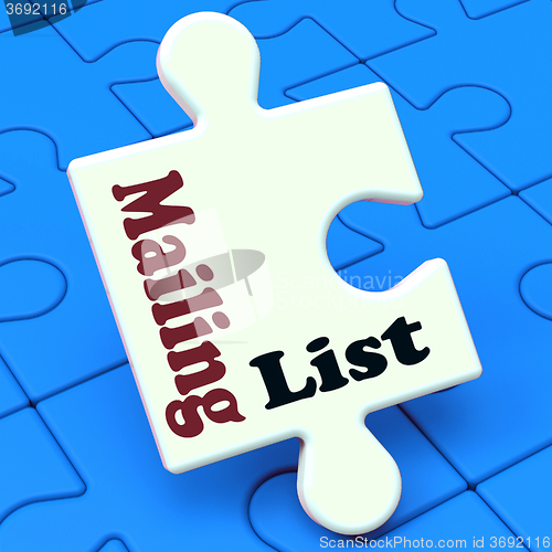 Image of Mailing List Puzzle Shows Email Marketing Lists Online