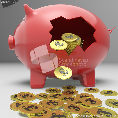 Image of Broken Piggybank Shows Britain Bank Deposits