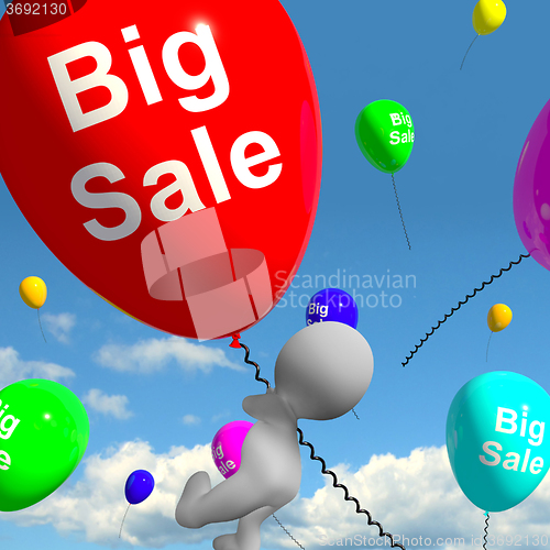 Image of Sale Balloons Showing Promotion And Reductions Online