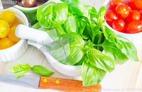 Image of basil and tomato