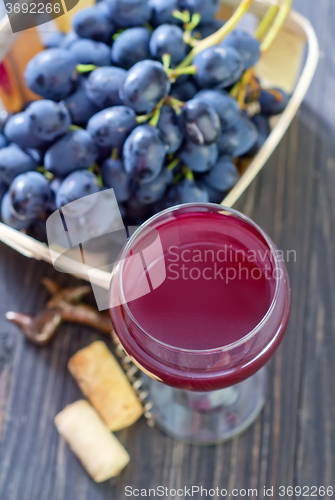 Image of homemade wine in glass
