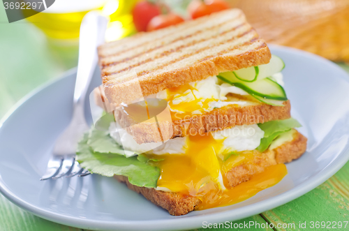 Image of egg with bread