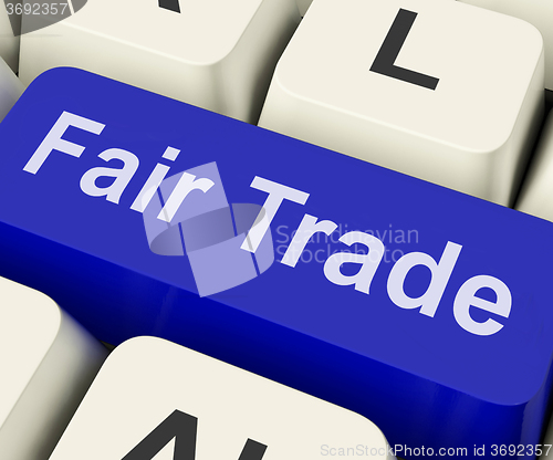 Image of Fairtrade Key Shows Fair Trade Product Or Products