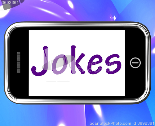 Image of Jokes Smartphone Means Humour And Laughs On Web