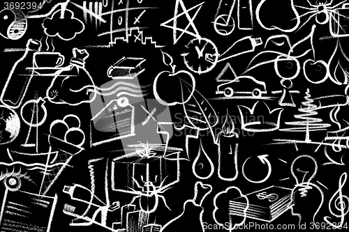 Image of crayon painted symbols