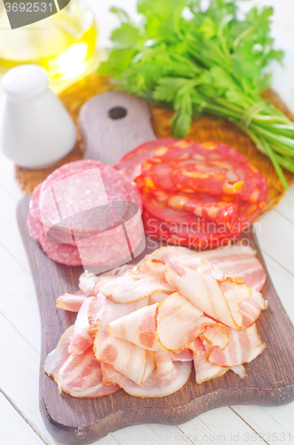 Image of salami and bacon