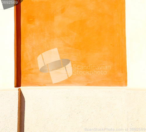 Image of orange in europe italy old wall and antique contruction yellow  