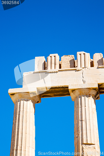 Image of athens  acropolis and  historical    in greece  