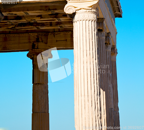 Image of athens  acropolis and  historical    in greece the old architect