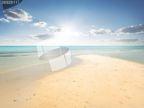Image of Sand beach in lagoon