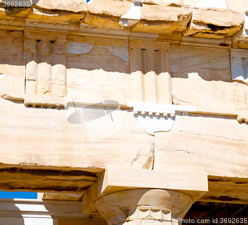 Image of athens  acropolis and  historical    in greece the old architect