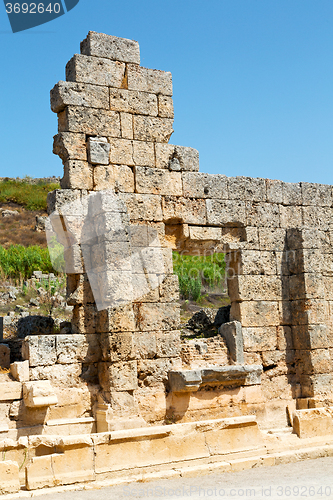 Image of perge old  turkey the  roman temple 