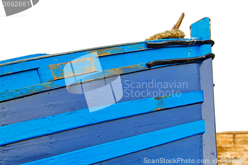 Image of boat   in africa morocco  old harbor wood  pier