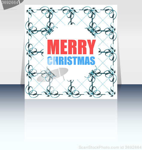 Image of Vector Merry Christmas greeting card - holidays lettering,  Happy New Year design