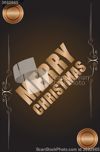 Image of Merry Christmas and Happy New Year lettering Greeting Card. Vector illustration