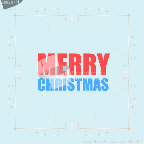 Image of Vintage Merry Christmas Vector Card. Grunge effects