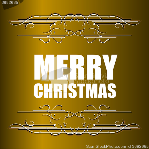 Image of Merry Christmas message and abstract vintage grunge background. Vector illustration