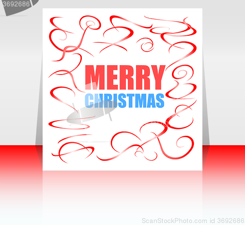 Image of Vector Merry Christmas greeting card - holidays lettering,  Happy New Year design