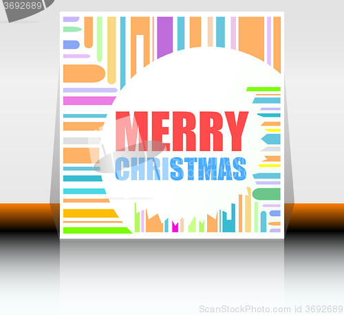 Image of Classic Holiday Vector Lettering Series. Merry Christmas and Happy New Year greetings card