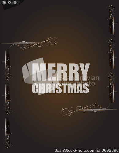 Image of Merry Christmas message and abstract vintage grunge background. Vector illustration