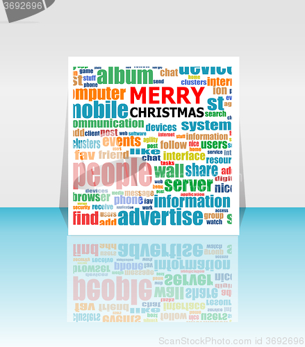 Image of Merry Christmas - unique xmas design element. Great design element for congratulation cards, banners and flyers. Happy new year