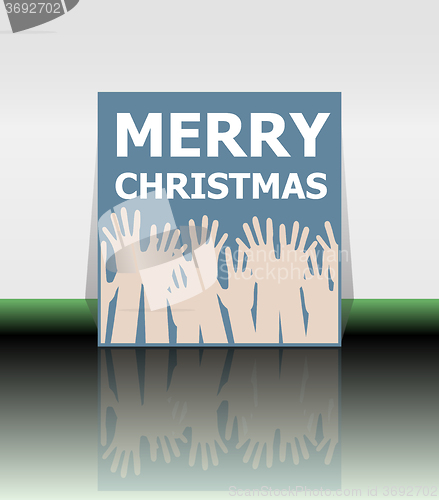 Image of Holiday Vector Card, Merry Christmas, Happy New Year