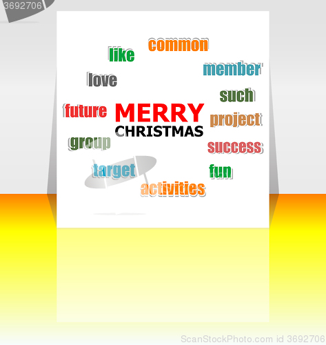 Image of Vector Merry Christmas greeting card - holidays lettering,  Happy New Year design