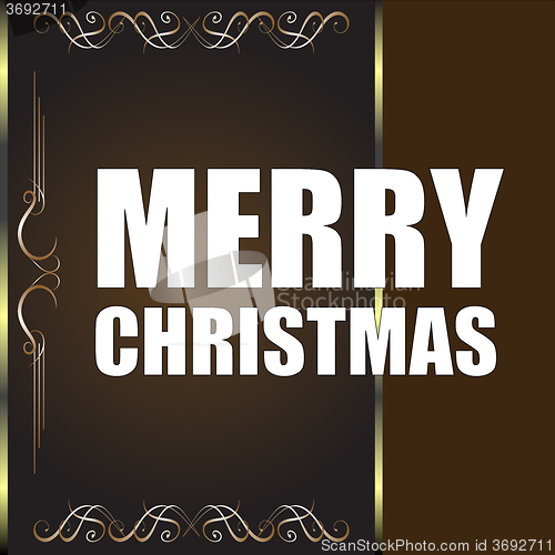 Image of Merry Christmas and Happy New Year lettering Greeting Card. Vector illustration