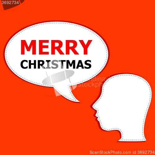 Image of Merry Christmas - unique xmas design element. Great design element for congratulation cards, banners and flyers. Happy new year