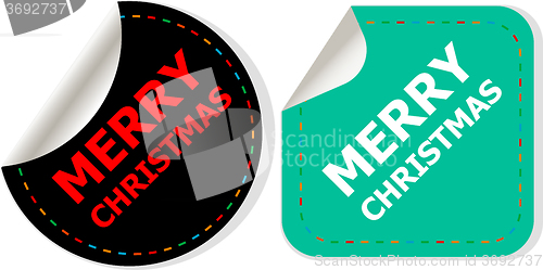 Image of Merry Christmas - unique xmas design element. Great design element for congratulation cards, banners and flyers. Happy new year