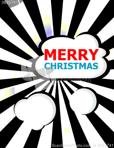 Image of Merry Christmas - unique xmas design element. Great design element for congratulation cards, banners and flyers. Happy new year