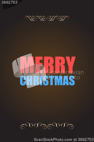 Image of Merry Christmas. Holiday Vector Illustration. Lettering Composition