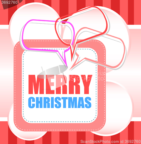Image of Merry Christmas unique xmas design elements. Great design element for congratulation cards, banners and flyers.