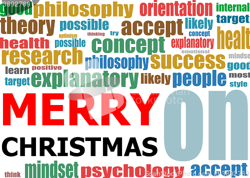 Image of Merry Christmas - unique xmas design element. Great design element for congratulation cards, banners and flyers. Happy new year