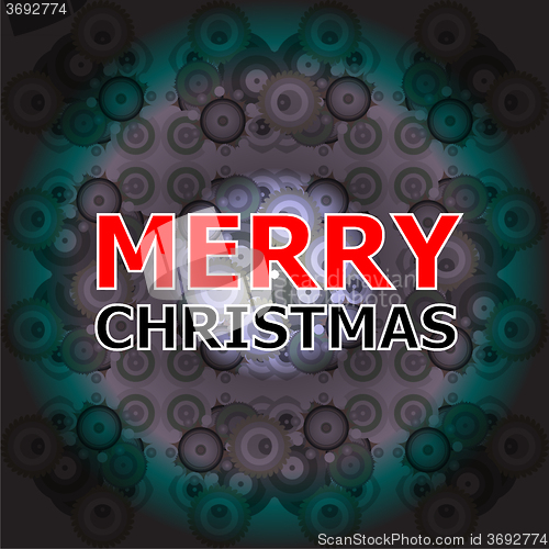 Image of Merry Christmas vintage frame. Vector Vintage Christmas Card. Grunge effects